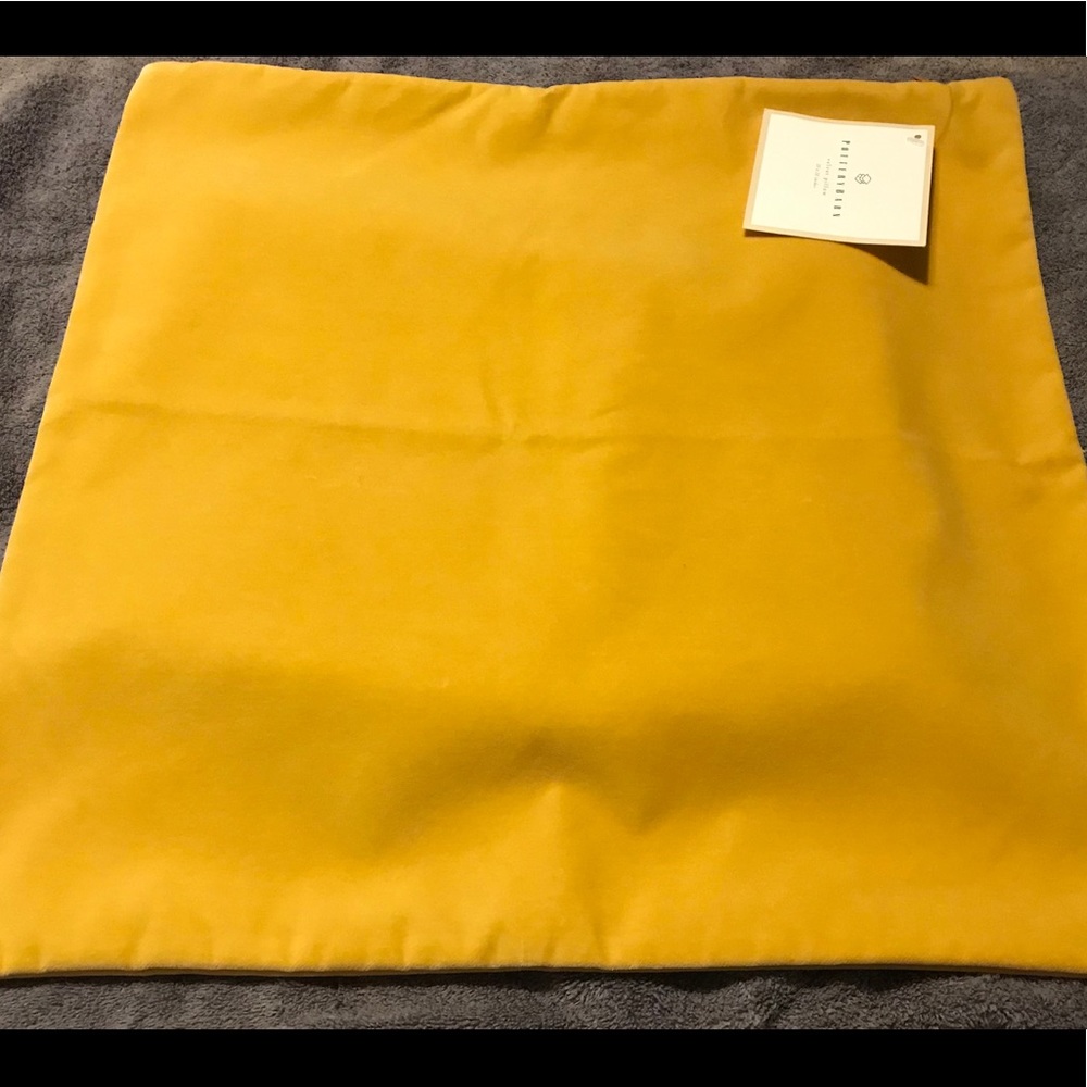 New Pottery Barn Fall/Halloween Honey Gold Velvet Pillow Cover, 20”